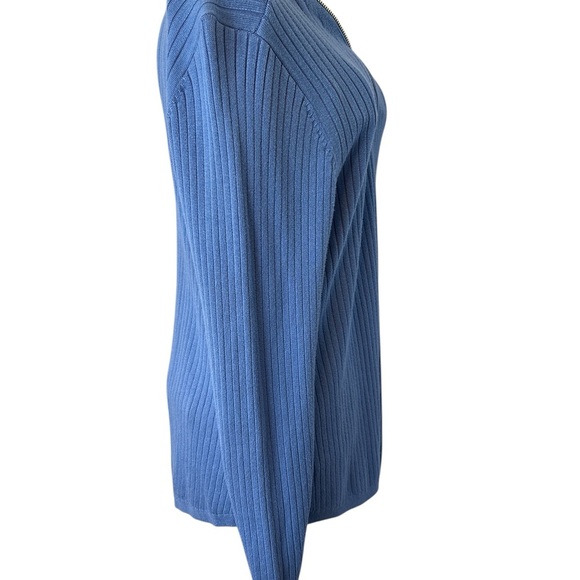 Soft Surroundings Ribbed Valentina Sweater, Size Large, Light Blue - Picture 4 of 6